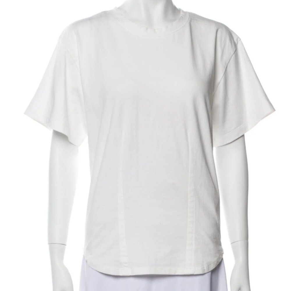 Isabel Marant White Crew Neck Tailored T-Shirt | Size Medium